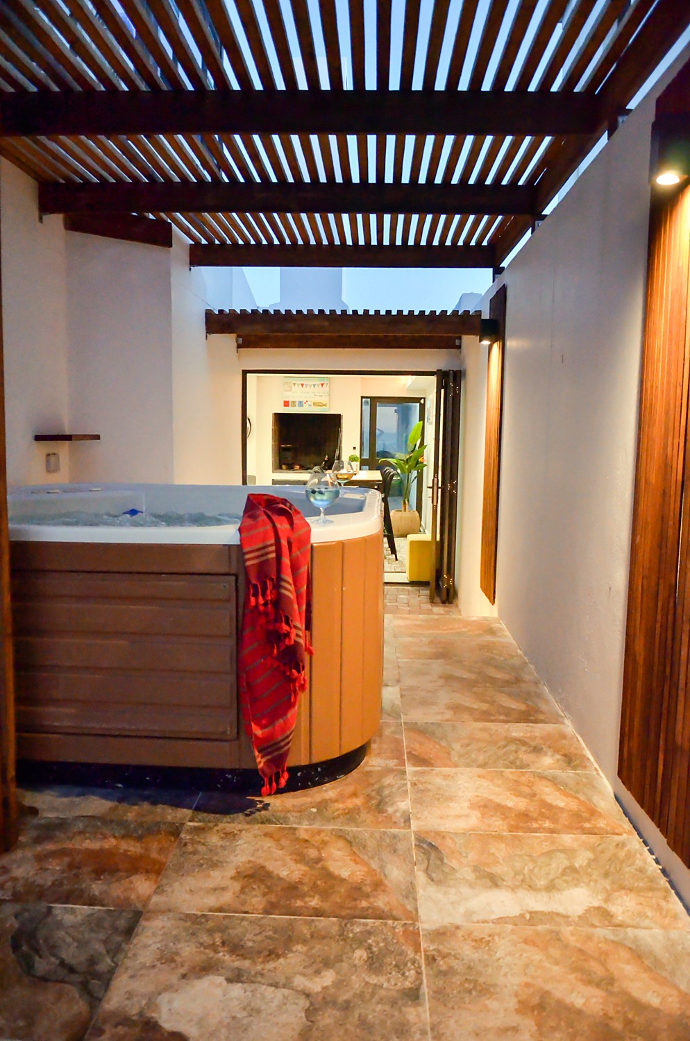 View from the jacuzzi back towards the unit